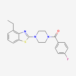 molecular formula C20H20FN3OS B2509837 (4-(4-Ethylbenzo[d]thiazol-2-yl)piperazin-1-yl)(4-fluorophenyl)methanone CAS No. 897476-10-7