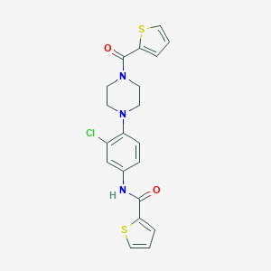 molecular formula C20H18ClN3O2S2 B250984 N-{3-chloro-4-[4-(2-thienylcarbonyl)-1-piperazinyl]phenyl}-2-thiophenecarboxamide 