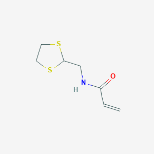 molecular formula C7H11NOS2 B2509840 n-[(1,3-Dithiolan-2-yl)methyl]prop-2-enamide CAS No. 2110593-84-3