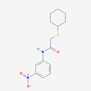 2-(cyclohexylsulfanyl)-N-(3-nitrophenyl)acetamide