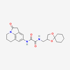 N1-(1,4-dioxaspiro[4.5]decan-2-ylmethyl)-N2-(2-oxo-2,4,5,6-tetrahydro-1H-pyrrolo[3,2,1-ij]quinolin-8-yl)oxalamide