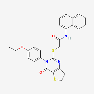 2-((3-(4-ethoxyphenyl)-4-oxo-3,4,6,7-tetrahydrothieno[3,2-d]pyrimidin-2-yl)thio)-N-(naphthalen-1-yl)acetamide