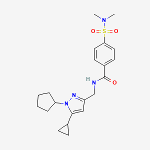 N-((1-cyclopentyl-5-cyclopropyl-1H-pyrazol-3-yl)methyl)-4-(N,N-dimethylsulfamoyl)benzamide