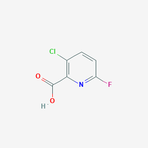 molecular formula C6H3ClFNO2 B2509853 2-Pyridinecarboxylic acid, 3-chloro-6-fluoro- CAS No. 1199243-95-2