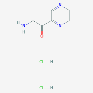 2-Amino-1-pyrazin-2-ylethanone;dihydrochloride
