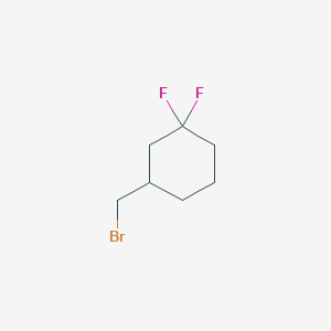 molecular formula C7H11BrF2 B2509857 3-(溴甲基)-1,1-二氟环己烷 CAS No. 1692166-79-2