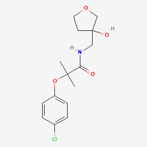 molecular formula C15H20ClNO4 B2509858 2-(4-氯苯氧基)-N-((3-羟基四氢呋喃-3-基)甲基)-2-甲基丙酰胺 CAS No. 1916725-81-9
