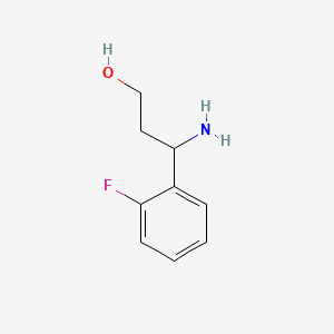 molecular formula C9H12FNO B2509860 3-氨基-3-(2-氟苯基)-丙醇 CAS No. 612532-14-6
