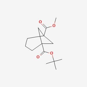 molecular formula C14H22O4 B2509861 1-(Tert-butyl) 5-methyl bicyclo[3.1.1]heptane-1,5-dicarboxylate CAS No. 122699-65-4