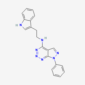 molecular formula C20H17N7 B2509862 N-(2-(1H-吲哚-3-基)乙基)-7-苯基-7H-吡唑并[3,4-d][1,2,3]三嗪-4-胺 CAS No. 1257550-40-5