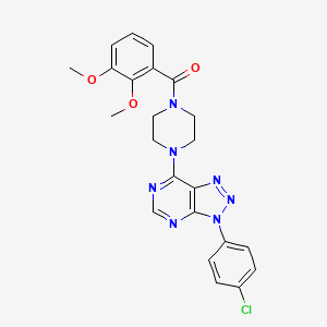 molecular formula C23H22ClN7O3 B2509864 4-(3-(4-氯苯基)-3H-[1,2,3]三唑并[4,5-d]嘧啶-7-基)哌嗪-1-基)(2,3-二甲氧基苯基)甲酮 CAS No. 920389-82-8