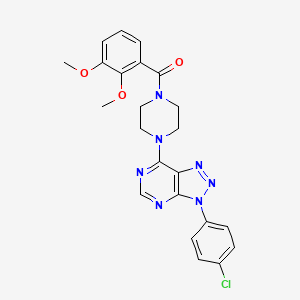 molecular formula C23H22ClN7O3 B2509864 (4-(3-(4-clorofenil)-3H-[1,2,3]triazolo[4,5-d]pirimidin-7-il)piperazin-1-il)(2,3-dimetoxi fenil)metanona CAS No. 920389-82-8