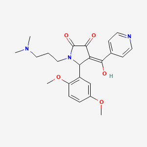 B2509865 5-(2,5-dimethoxyphenyl)-1-(3-(dimethylamino)propyl)-3-hydroxy-4-isonicotinoyl-1H-pyrrol-2(5H)-one CAS No. 848728-88-1