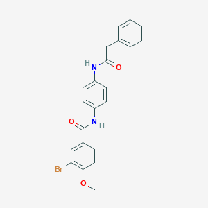 molecular formula C22H19BrN2O3 B250987 3-bromo-4-methoxy-N-{4-[(phenylacetyl)amino]phenyl}benzamide 