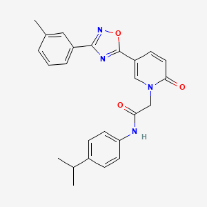2-{5-[3-(3-methylphenyl)-1,2,4-oxadiazol-5-yl]-2-oxopyridin-1(2H)-yl}-N-[4-(propan-2-yl)phenyl]acetamide
