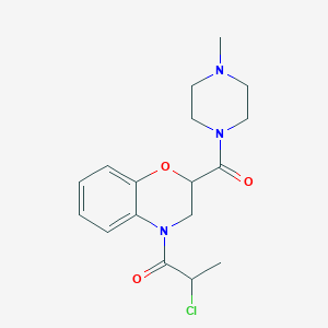 2-Chloro-1-[2-(4-methylpiperazine-1-carbonyl)-2,3-dihydro-1,4-benzoxazin-4-yl]propan-1-one