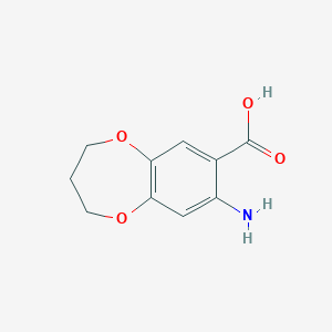 molecular formula C10H11NO4 B2509881 8-amino-3,4-dihydro-2H-1,5-benzodioxepine-7-carboxylic acid CAS No. 847837-48-3