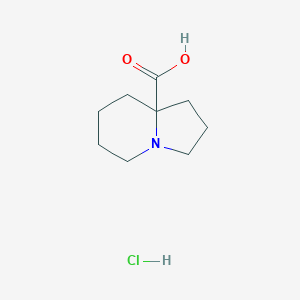 molecular formula C9H16ClNO2 B2509882 八氢吲哚并嗪-8a-羧酸盐酸盐 CAS No. 2229262-65-9