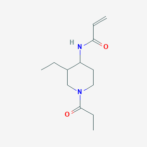 molecular formula C13H22N2O2 B2509885 N-(3-Ethyl-1-propanoylpiperidin-4-yl)prop-2-enamide CAS No. 2411263-24-4