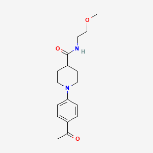 1-(4-acetylphenyl)-N-(2-methoxyethyl)piperidine-4-carboxamide