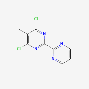 molecular formula C9H6Cl2N4 B2509897 4,6-Dichloro-5-methyl-2-pyrimidin-2-ylpyrimidine CAS No. 1342042-78-7
