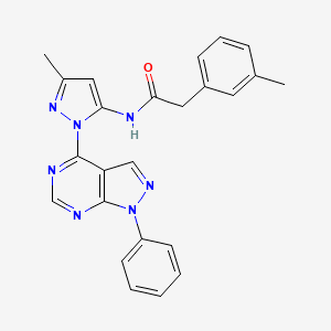 N-(3-methyl-1-(1-phenyl-1H-pyrazolo[3,4-d]pyrimidin-4-yl)-1H-pyrazol-5-yl)-2-(m-tolyl)acetamide