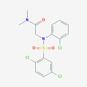 2-{2-chloro[(2,5-dichlorophenyl)sulfonyl]anilino}-N,N-dimethylacetamide