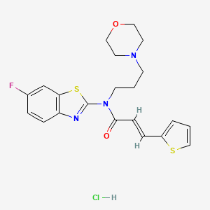 (E)-N-(6-fluorobenzo[d]thiazol-2-yl)-N-(3-morpholinopropyl)-3-(thiophen-2-yl)acrylamide hydrochloride