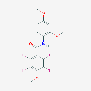 molecular formula C16H13F4NO4 B250991 N-(2,4-dimethoxyphenyl)-2,3,5,6-tetrafluoro-4-methoxybenzamide 