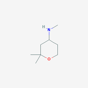 molecular formula C8H17NO B2509911 N,2,2-trimethyltetrahydro-2H-pyran-4-amine CAS No. 90226-98-5