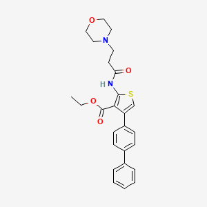 Ethyl 4-([1,1'-biphenyl]-4-yl)-2-(3-morpholinopropanamido)thiophene-3-carboxylate