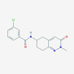 3-chloro-N-(2-methyl-3-oxo-2,3,5,6,7,8-hexahydrocinnolin-6-yl)benzamide