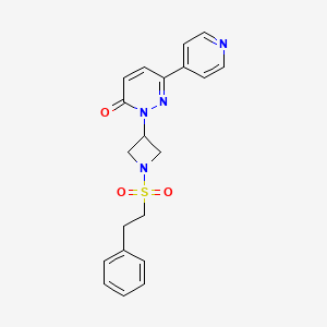 2-[1-(2-Phenylethylsulfonyl)azetidin-3-yl]-6-pyridin-4-ylpyridazin-3-one