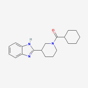 molecular formula C19H25N3O B2509933 [3-(1H-benzimidazol-2-yl)piperidin-1-yl]-cyclohexylmethanone CAS No. 1205931-10-7