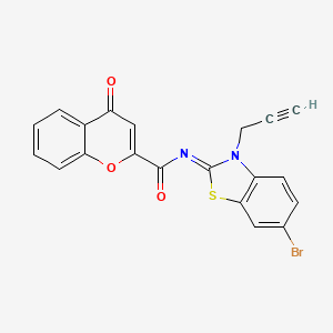 (Z)-N-(6-bromo-3-(prop-2-yn-1-yl)benzo[d]thiazol-2(3H)-ylidene)-4-oxo-4H-chromene-2-carboxamide