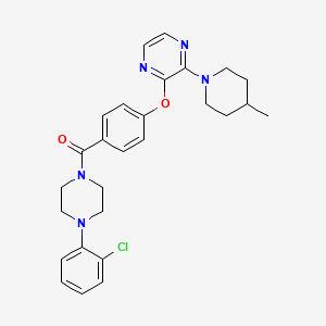 molecular formula C27H30ClN5O2 B2509937 N-(2-甲基苯基)-2-[(3-苯基异恶唑并[5,4-d]嘧啶-4-基)氧基]乙酰胺 CAS No. 1216507-18-4