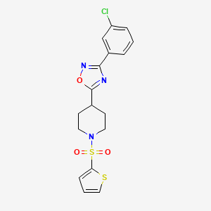 4-[3-(3-Chlorophenyl)-1,2,4-oxadiazol-5-yl]-1-(2-thienylsulfonyl)piperidine