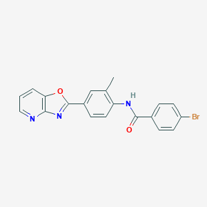 molecular formula C20H14BrN3O2 B250994 4-bromo-N-(2-methyl-4-[1,3]oxazolo[4,5-b]pyridin-2-ylphenyl)benzamide 