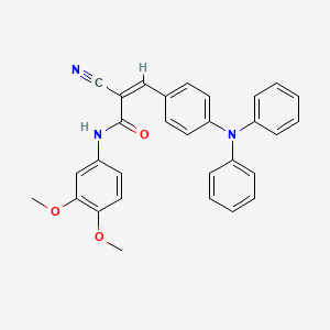 molecular formula C30H25N3O3 B2509945 (Z)-2-Cyano-N-(3,4-dimethoxyphenyl)-3-[4-(N-phenylanilino)phenyl]prop-2-enamide CAS No. 729576-08-3