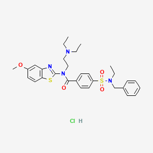 4-(N-benzyl-N-ethylsulfamoyl)-N-(2-(diethylamino)ethyl)-N-(5-methoxybenzo[d]thiazol-2-yl)benzamide hydrochloride