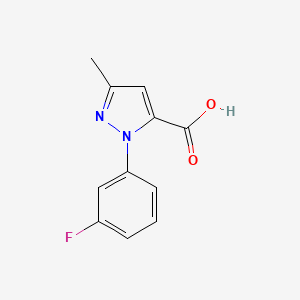 molecular formula C11H9FN2O2 B2509951 2-(3-fluorophenyl)-5-methyl-2H-pyrazole-3-carboxylic acid CAS No. 756752-22-4