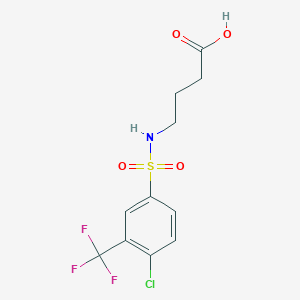 4-({[4-Chloro-3-(trifluoromethyl)phenyl]sulfonyl}amino)butanoic acid