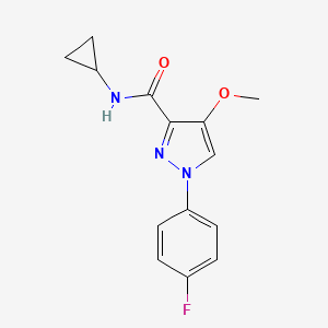 N-cyclopropyl-1-(4-fluorophenyl)-4-methoxy-1H-pyrazole-3-carboxamide