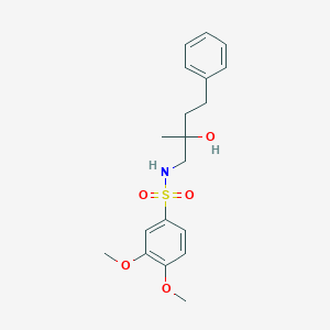 molecular formula C19H25NO5S B2509974 N-(2-hydroxy-2-methyl-4-phenylbutyl)-3,4-dimethoxybenzenesulfonamide CAS No. 1286728-54-8