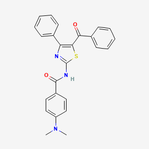 molecular formula C25H21N3O2S B2509977 N-(5-benzoyl-4-phenyl-1,3-thiazol-2-yl)-4-(dimethylamino)benzamide CAS No. 361168-06-1