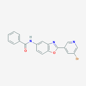 molecular formula C19H12BrN3O2 B250998 N-[2-(5-bromopyridin-3-yl)-1,3-benzoxazol-5-yl]benzamide 