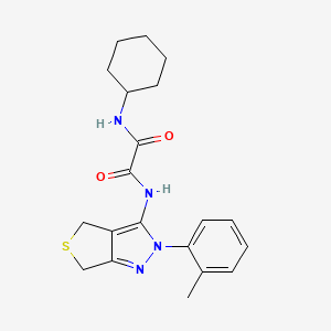 N-cyclohexyl-N'-[2-(2-methylphenyl)-4,6-dihydrothieno[3,4-c]pyrazol-3-yl]oxamide