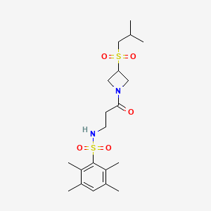 N-(3-(3-(isobutylsulfonyl)azetidin-1-yl)-3-oxopropyl)-2,3,5,6-tetramethylbenzenesulfonamide
