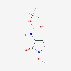 molecular formula C10H18N2O4 B2510002 tert-butyl N-(1-methoxy-2-oxopyrrolidin-3-yl)carbamate CAS No. 2094111-59-6