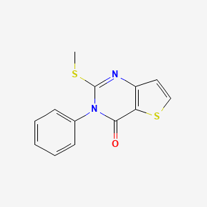 molecular formula C13H10N2OS2 B2510009 2-(methylsulfanyl)-3-phenylthieno[3,2-d]pyrimidin-4(3H)-one CAS No. 338779-17-2